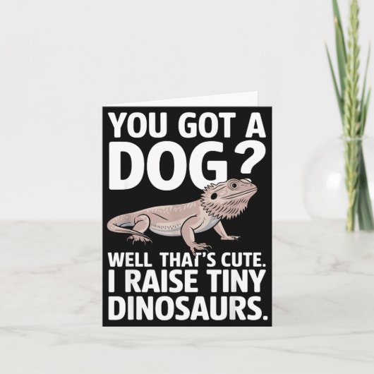 Funny Bearded Dragon Art For Men Women Bearded Dra カード (正面)