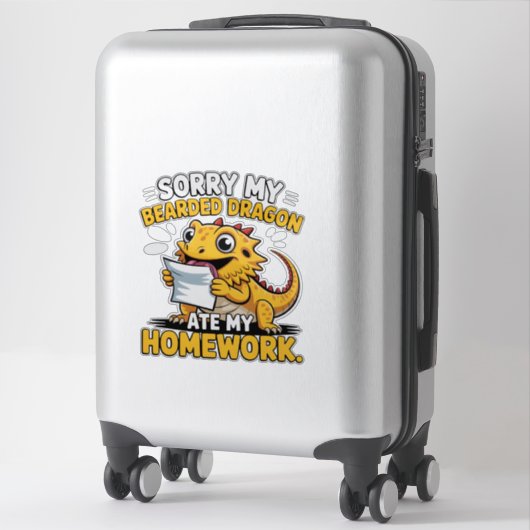 Funny Bearded Dragon Cute Reptile Lover Gift シール (スーツケース)