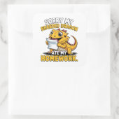 Funny Bearded Dragon Cute Reptile Lover Gift スクエアシール (バッグ)