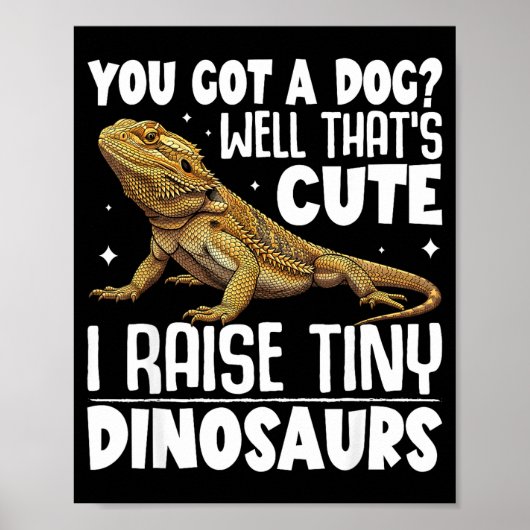 Funny Bearded Dragon Shirt For Men Women Lizard Lo ポスター (正面)