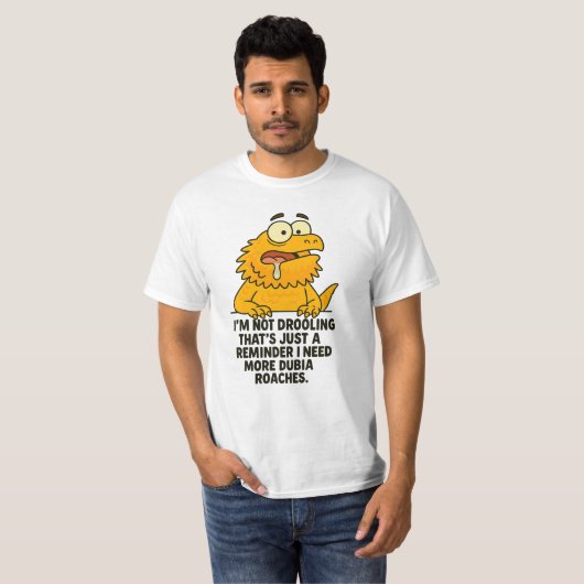 Funny Bearded Dragon Tシャツ (正面フル)