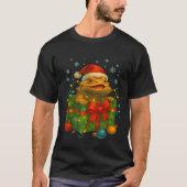 Funny Bearded Dragons Santa Christmas Tree Lights  Tシャツ (正面)