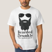 Funny Bearded Drunkle Drunk Uncle Drinking Gift Tシャツ (正面)