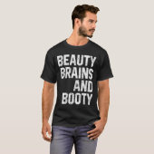 Funny Beauty And Booty Leg Day Gym Workout Quote F Tシャツ (正面フル)