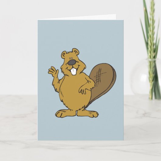 FUNNY BEAVER ALL OCCASION HELLO GREETING CARD カード (正面)