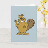 FUNNY BEAVER ALL OCCASION HELLO GREETING CARD カード (黄色い花)