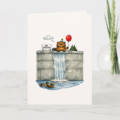 Funny Beaver Birthday カード (正面)