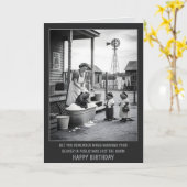 Funny Beaver Birthday カード (黄色い花)