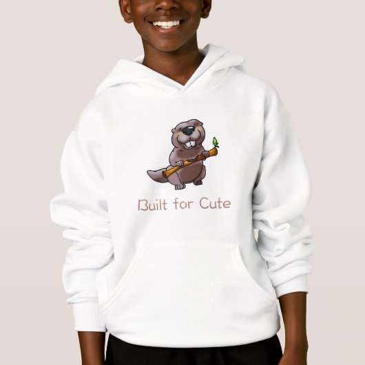Funny Beaver Cartoon – Built for Cute (正面)
