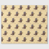 Funny Beaver Cartoon – Built for Cute ラッピングペーパー (フラット)