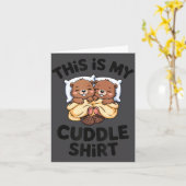 Funny Beaver Couple This Is My Cuddle  カード (黄色い花)