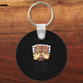 Funny Beaver Couple This Is My Cuddle  キーホルダー (正面)