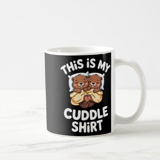 Funny Beaver Couple This Is My Cuddle  コーヒーマグカップ (右)