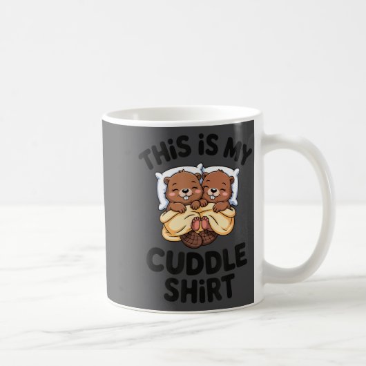 Funny Beaver Couple This Is My Cuddle  コーヒーマグカップ (右)