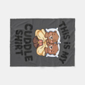 Funny Beaver Couple This Is My Cuddle  フリースブランケット (正面(横))