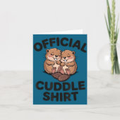 Funny Beavers Hugging Cuddle  カード (正面)