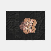 Funny Beavers Hugging Cuddle  フリースブランケット (正面(横))