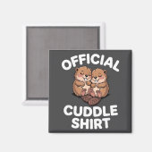 Funny Beavers Hugging Cuddle  マグネット (正面/裏面)