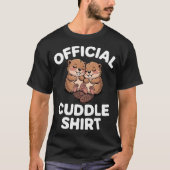 Funny Beavers Hugging Cuddle  Tシャツ (正面)
