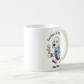 Funny Bedlington Terrier Dog Business Suit Coffee  コーヒーマグカップ (正面右)
