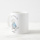 Funny Bedlington Terrier Dog Business Suit Coffee  コーヒーマグカップ (正面左)