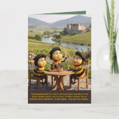 Funny Bee Birthday Card カード (正面)