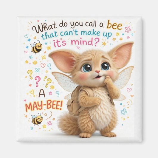 Funny Bee Dad Joke マグネット (正面)