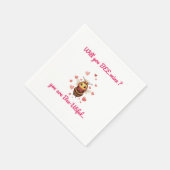Funny Bee Pun Valentine  スタンダードカクテルナプキン (角)