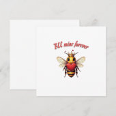 Funny Bee Pun Valentine 招待状 (正面/裏面)