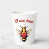 Funny Bee Pun Valentine  紙コップ (正面)