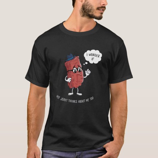 Funny Beef Jerky Lover Cartoon Design Tシャツ (正面)