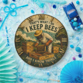 Funny Beekeepe That's What I Do I Keep Bees Rustic ペーパープレート (パーティー)