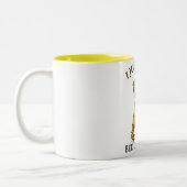 Funny Beekeeper–“I Just Wanna Bee Left Alone” Pun  ツートーンマグカップ (左)