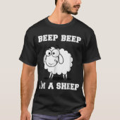 Funny Beep Beep Sheep Cartoon Design Tシャツ (正面)