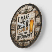 Funny Beer ラージ壁時計 (傾斜)