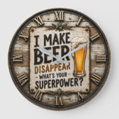 Funny Beer ラージ壁時計 (正面)