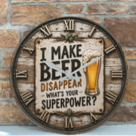 Funny Beer ラージ壁時計