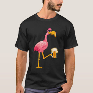 Funny Beer and Flamingo Lover - Flamingo Wearing S Tシャツ
