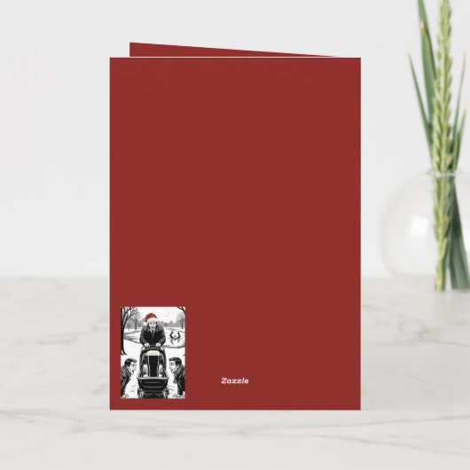 Funny beer Christmas カード (裏面)