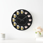 Funny Beer & Coffee Clock  ラージ壁時計 (ホーム)