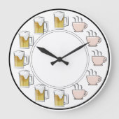 Funny Beer & Coffee Clock  ラージ壁時計 (正面)