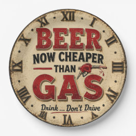 Funny Beer Garage Decor ペーパープレート