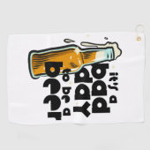 Funny Beer Golf Towel Its a Bad Day to Be a Beer ゴルフタオル (横)