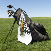 Funny Beer Golf Towel Its a Bad Day to Be a Beer ゴルフタオル (グリーン)