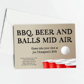 Funny Beer Pong BBQ Birthday Bachelor Party 招待状