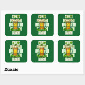 Funny Beer St Patrick’s Day Shirt – Autocolante スクエアシール (シート)