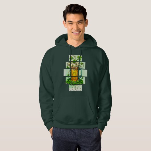 Funny Beer St Patrick’s Day Shirt – moletom パーカ (正面フル)