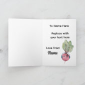 Funny Beet Birthday Card – Turn Up the Beet カード (内部)
