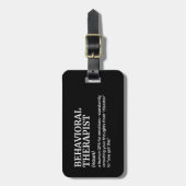 Funny Behavioral Therapist Definition ラゲッジタグ (正面縦)