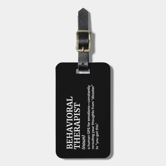 Funny Behavioral Therapist Definition ラゲッジタグ (正面縦)
